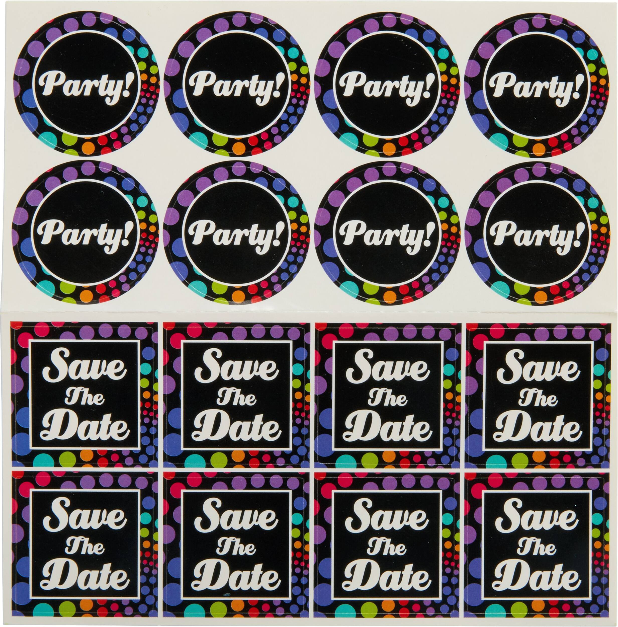 Colourful Dots 13th Birthday Invitations, 8-pk Front_Flat