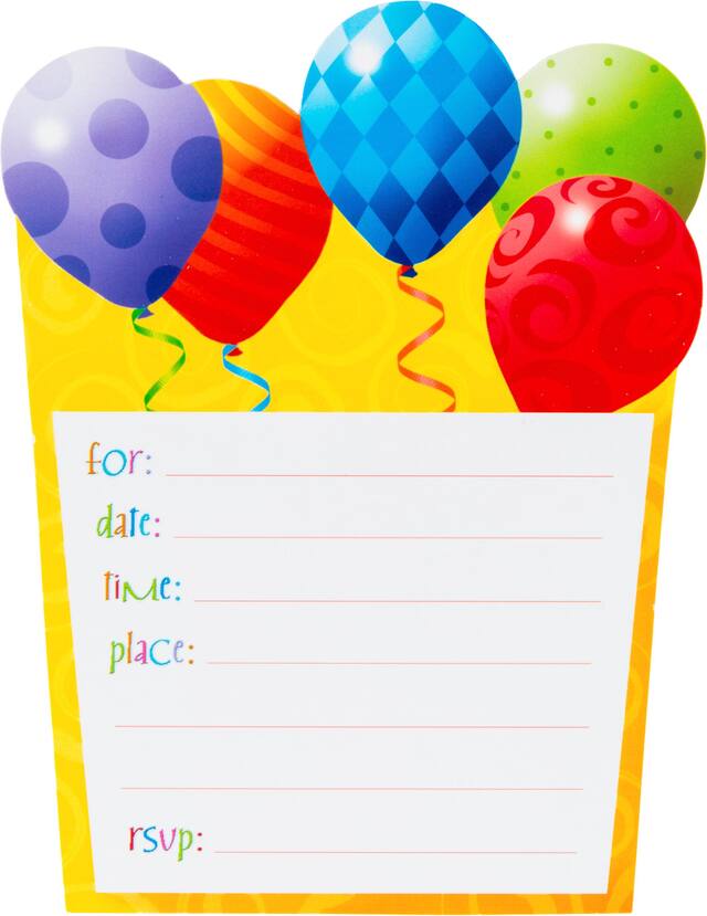 Jumbo Party Time Invitation, 8-pk Front_Flat