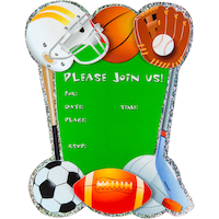 Jumbo Game Day Invitation, 8-pk Front_Flat