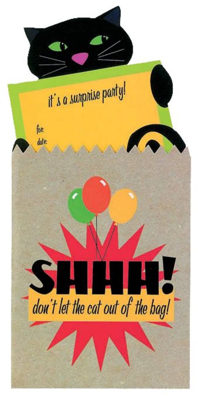 Surprise Party Paper Invitations, 8-pk Front_Flat