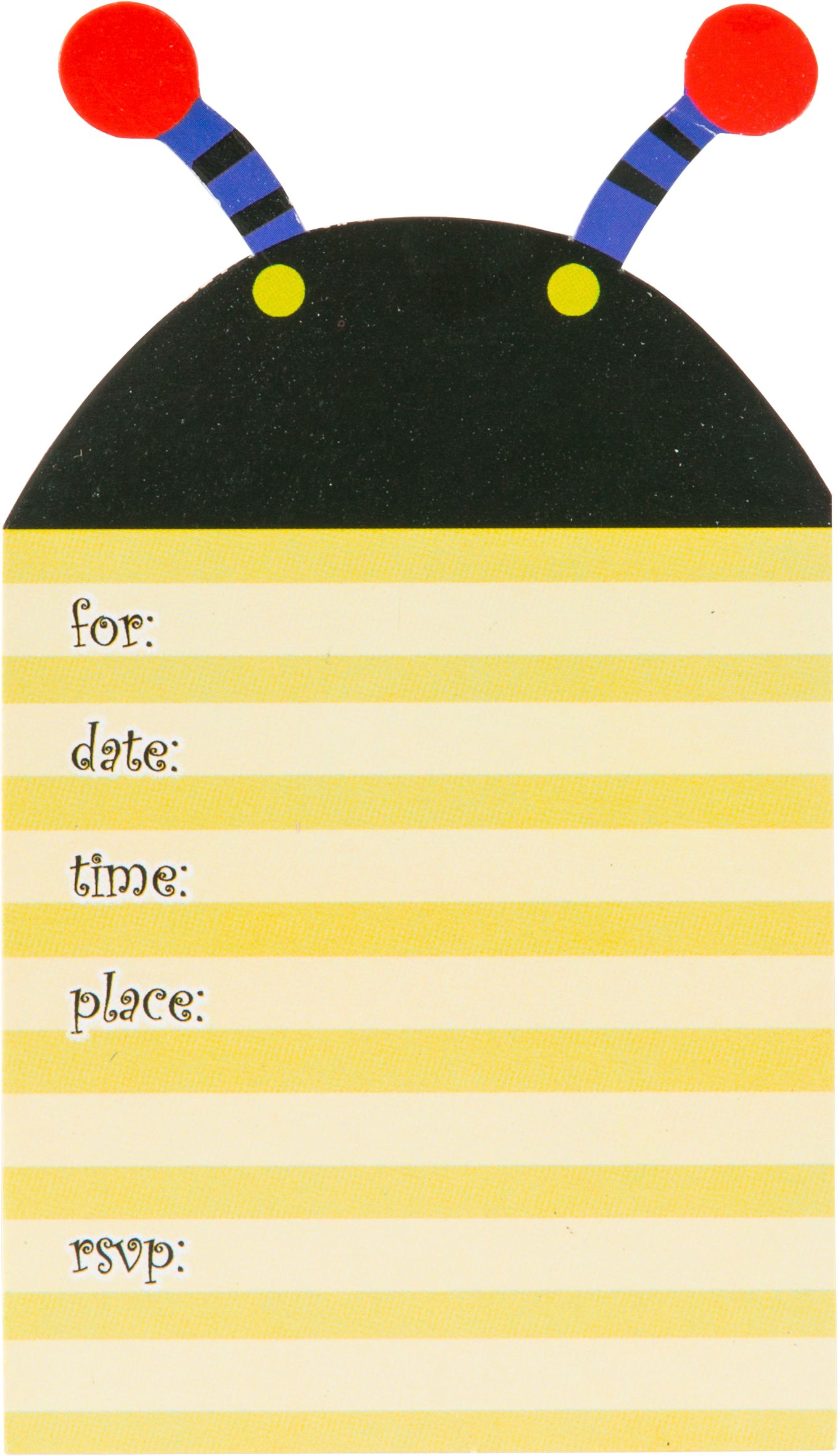 Ladybug Invitation, 8-pk Front_Flat