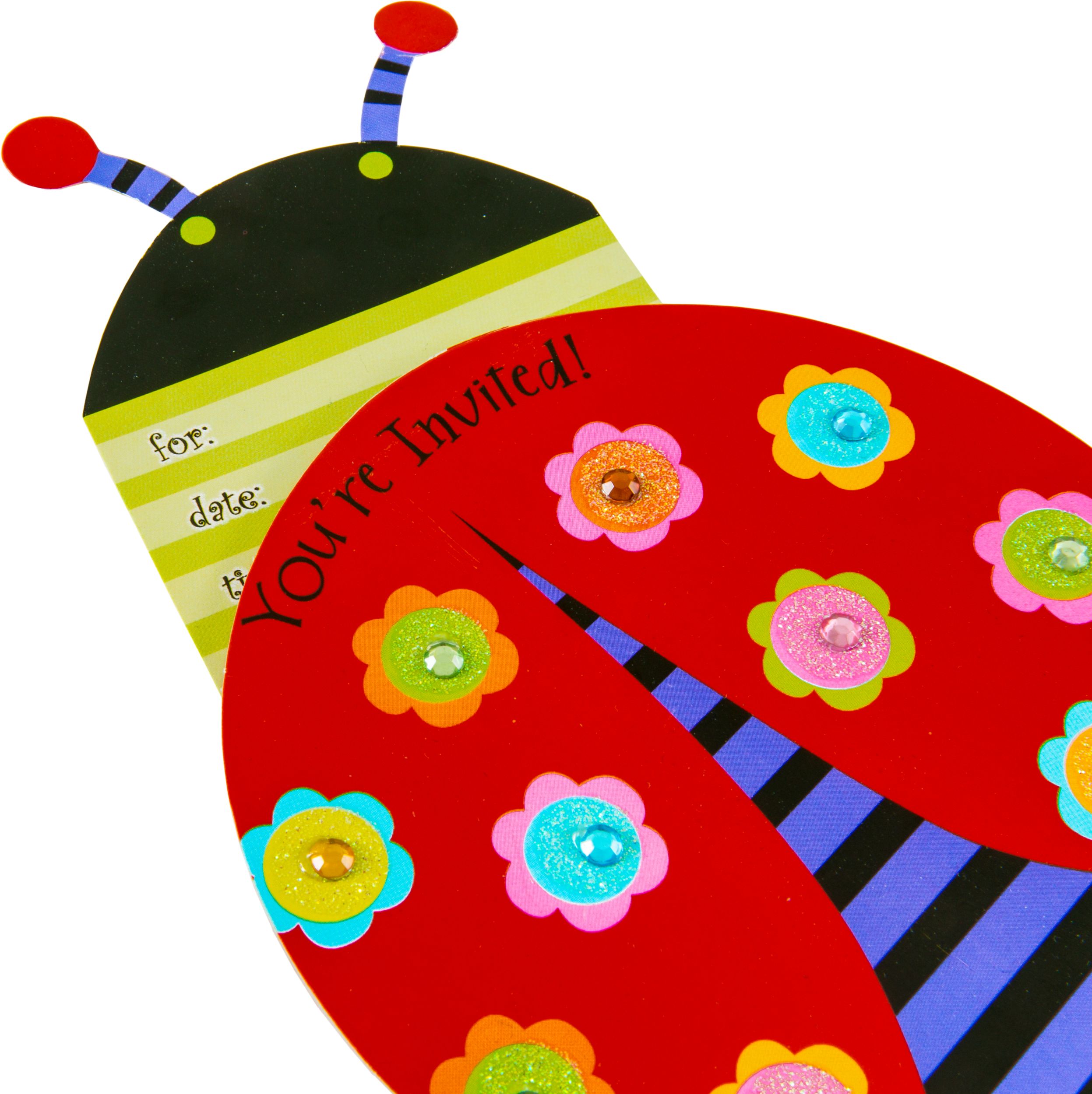 Ladybug Invitation, 8-pk CloseUp