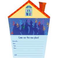 Invitation géante Pendaison de crémaillère, paq. 8 Front_Flat