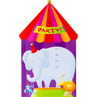 Invitation géante Cirque, paq. 8 Front_Flat