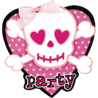 Invitation géante Fille Punk, paq. 8 Front_Flat