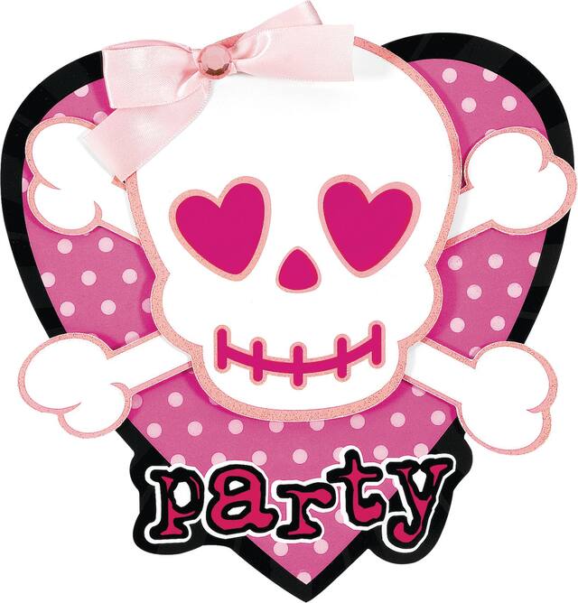 Invitation géante Fille Punk, paq. 8 Front_Flat