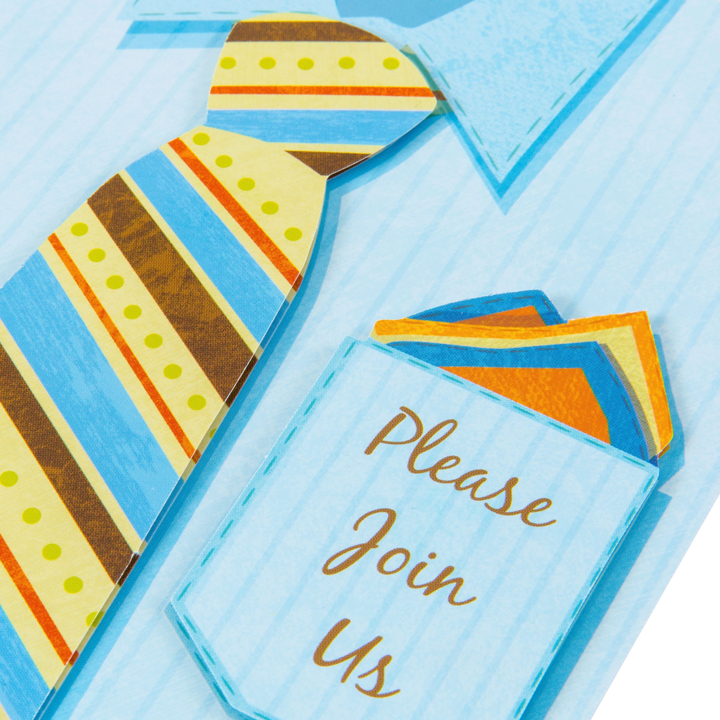 Premium Shirt & Tie Invitations, 8-pk CloseUp