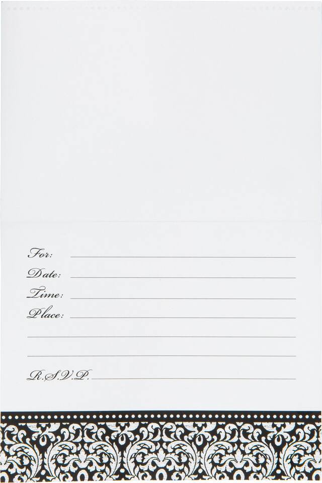 Invitation élégante Lustre, paq. 8 Front_Flat