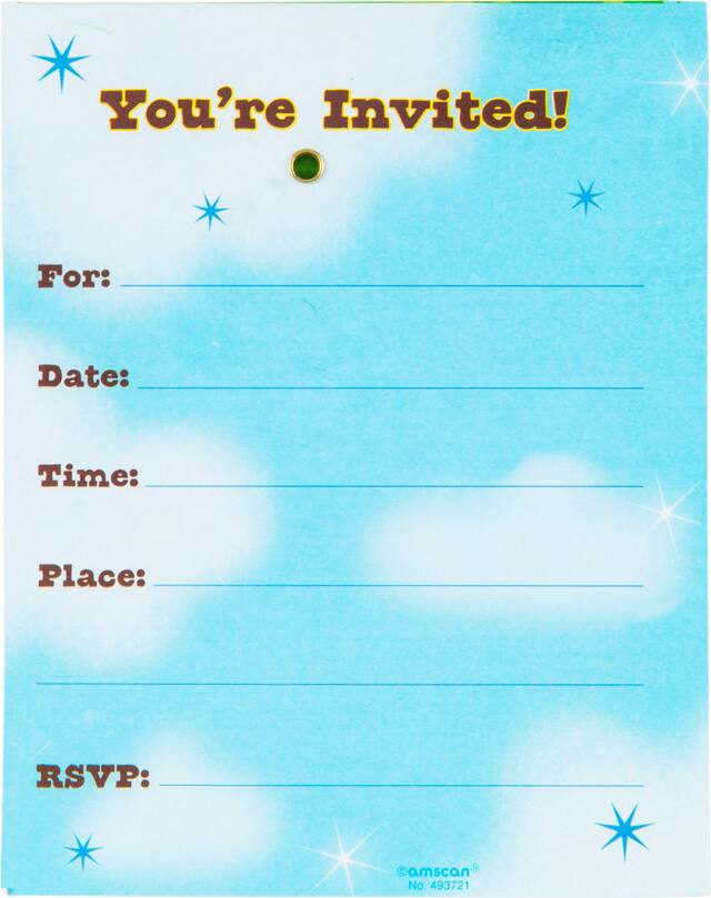 Invitations grand format Singe, paq. 8 Front_Flat