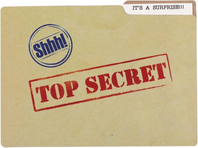 Jumbo Top Secret Invitation, 8-pk Front_Flat