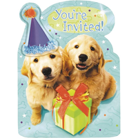 Jumbo Puppy Invitation, 8-pk Front_Flat