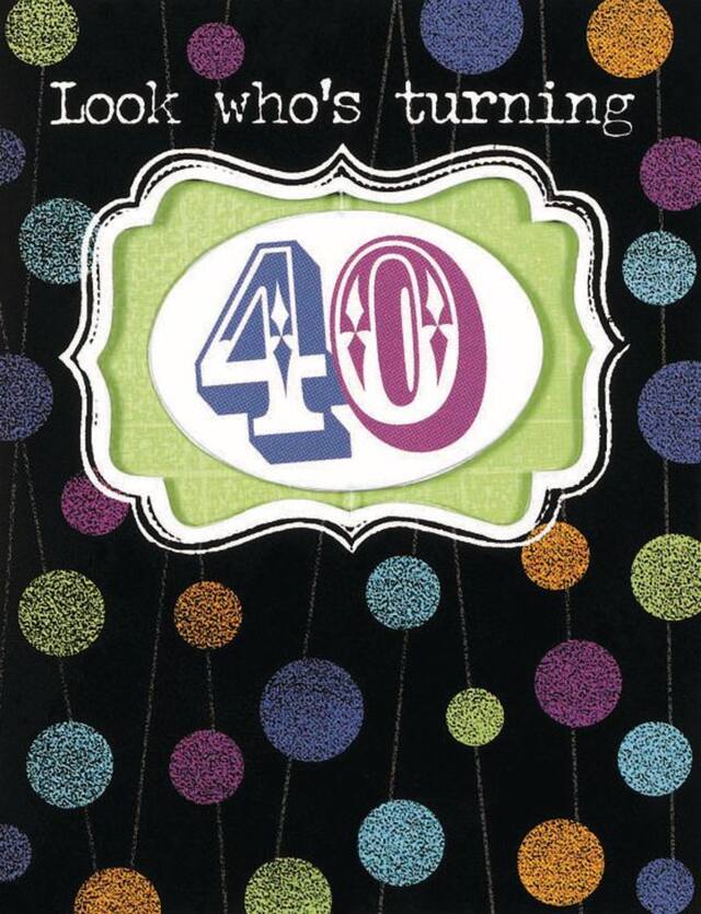 Forty Invitation, 8-pk Front_Flat