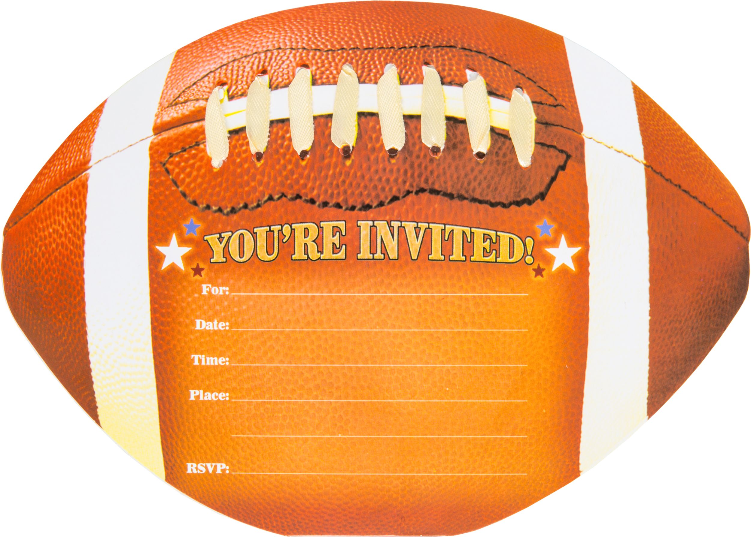 Jumbo Football Invitation, 8-pk Front_Flat