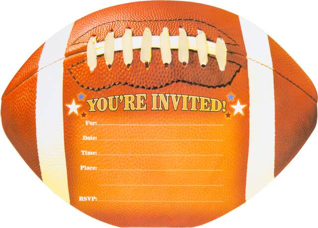 Invitation géante Football, paq. 8 Front_Flat