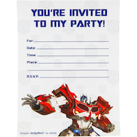 Premium Prismatic Transformers Invitations, 8-pk Front_Flat