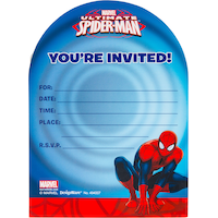 Premium Prismatic Spider-Man Invitations, 8-pk Front_Flat