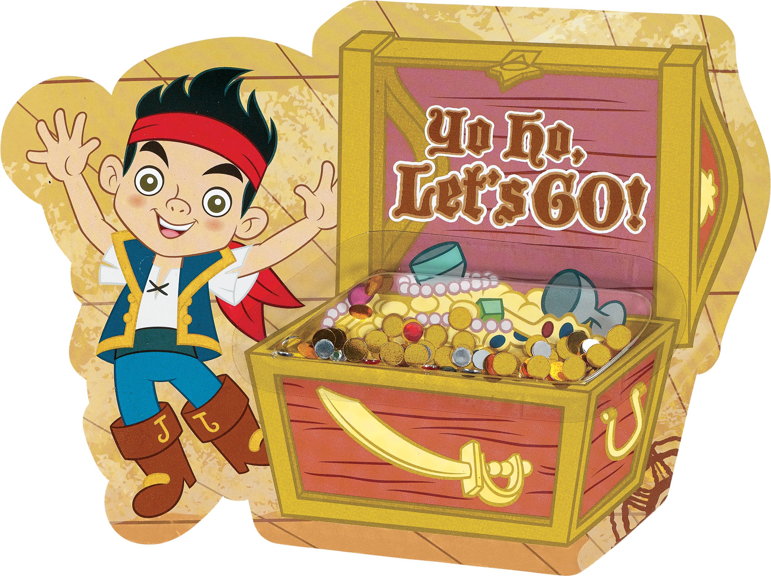 Premium 3D Jake and the Never Land Pirates Invitations, 8-pk Front_Flat