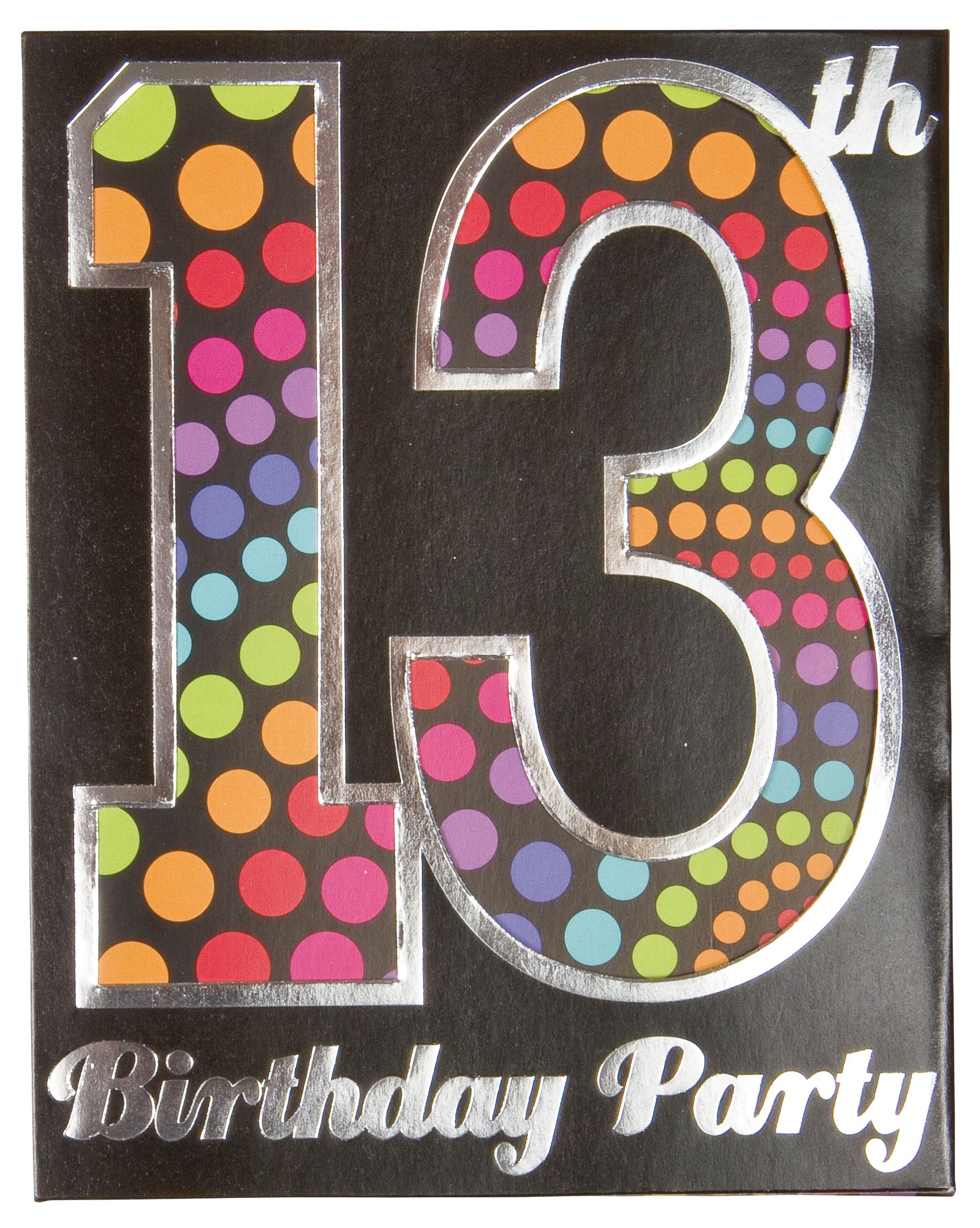 13th Birthday Party Invitation, 8-pk Front_Flat