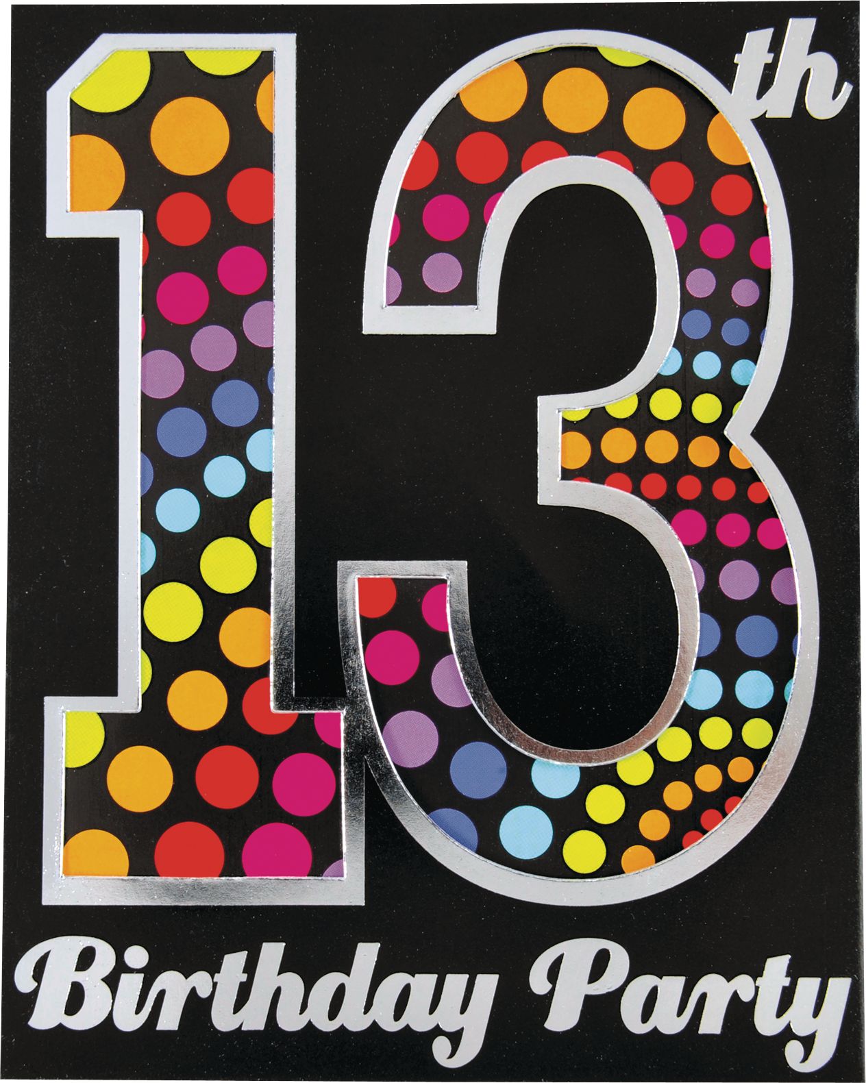 13th Birthday Party Invitation, 8-pk Front_Flat