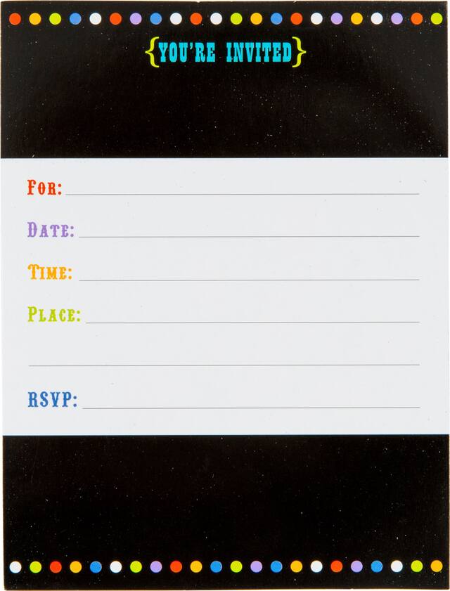 Large Birthday Cheer Invitation, 8-pk Front_Flat