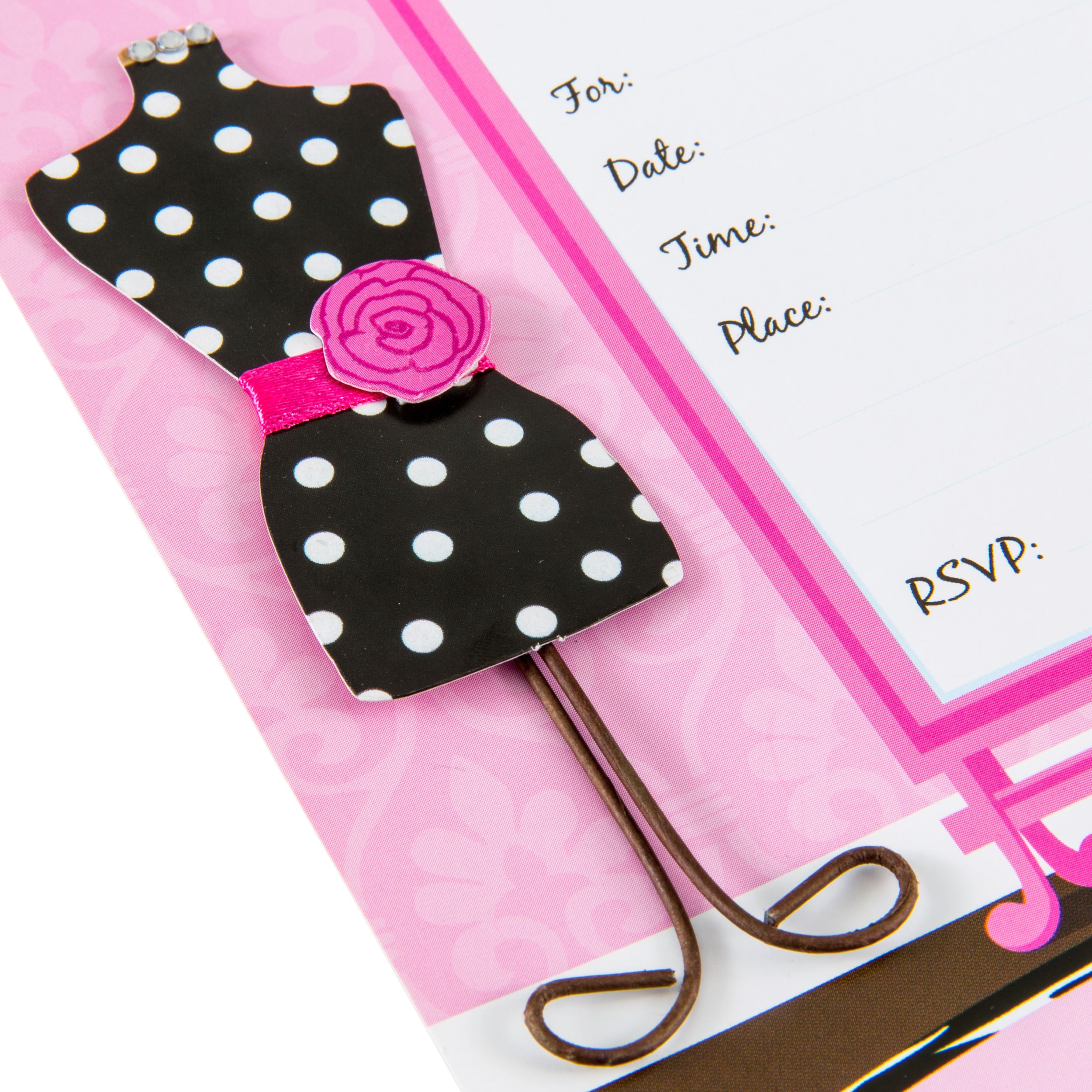 Large Fashionista Invitation, 8-pk CloseUp