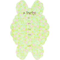 Invitation grand format Papillon bohémien, paq. 8 Front_Flat