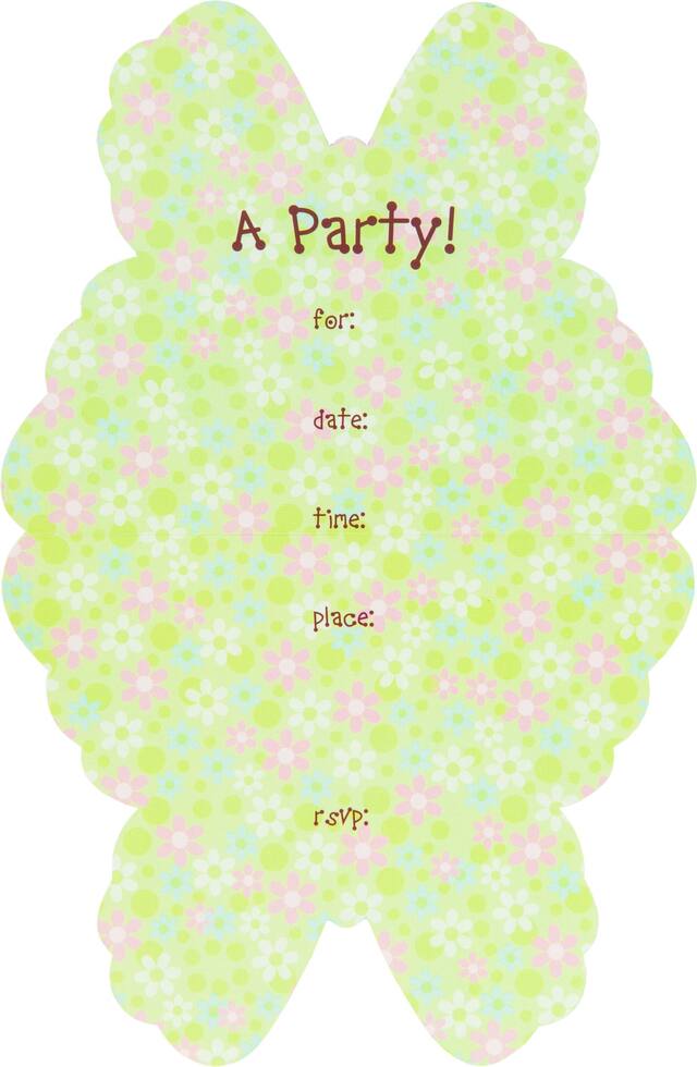 Invitation grand format Papillon bohémien, paq. 8 Front_Flat