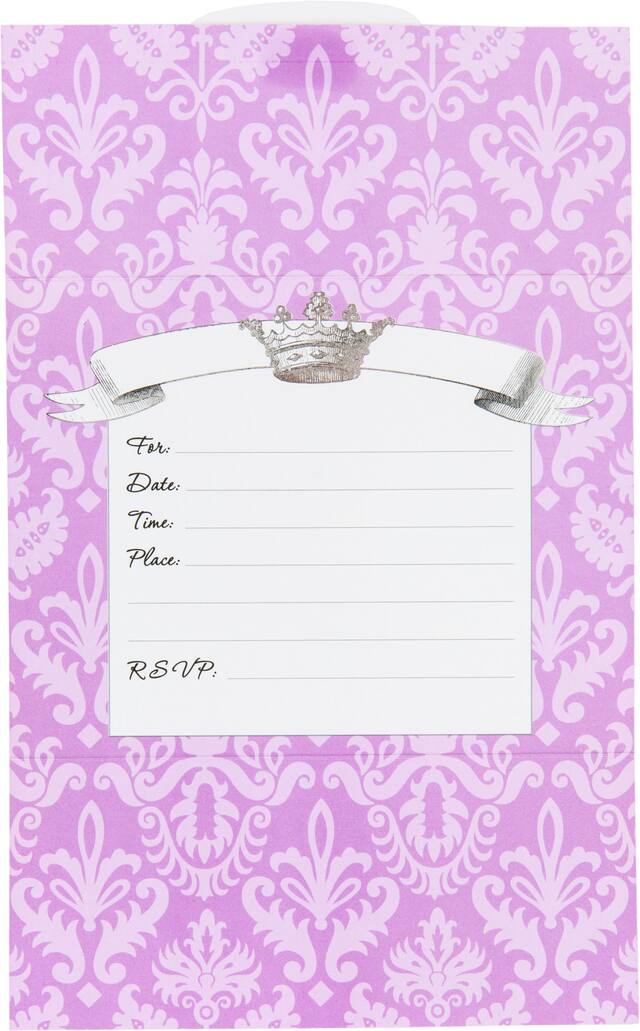 Large Her Majesty Invitation, 8-pk Front_Flat