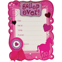 Horseplay Jumbo Invitations, 8-pk Front_Flat