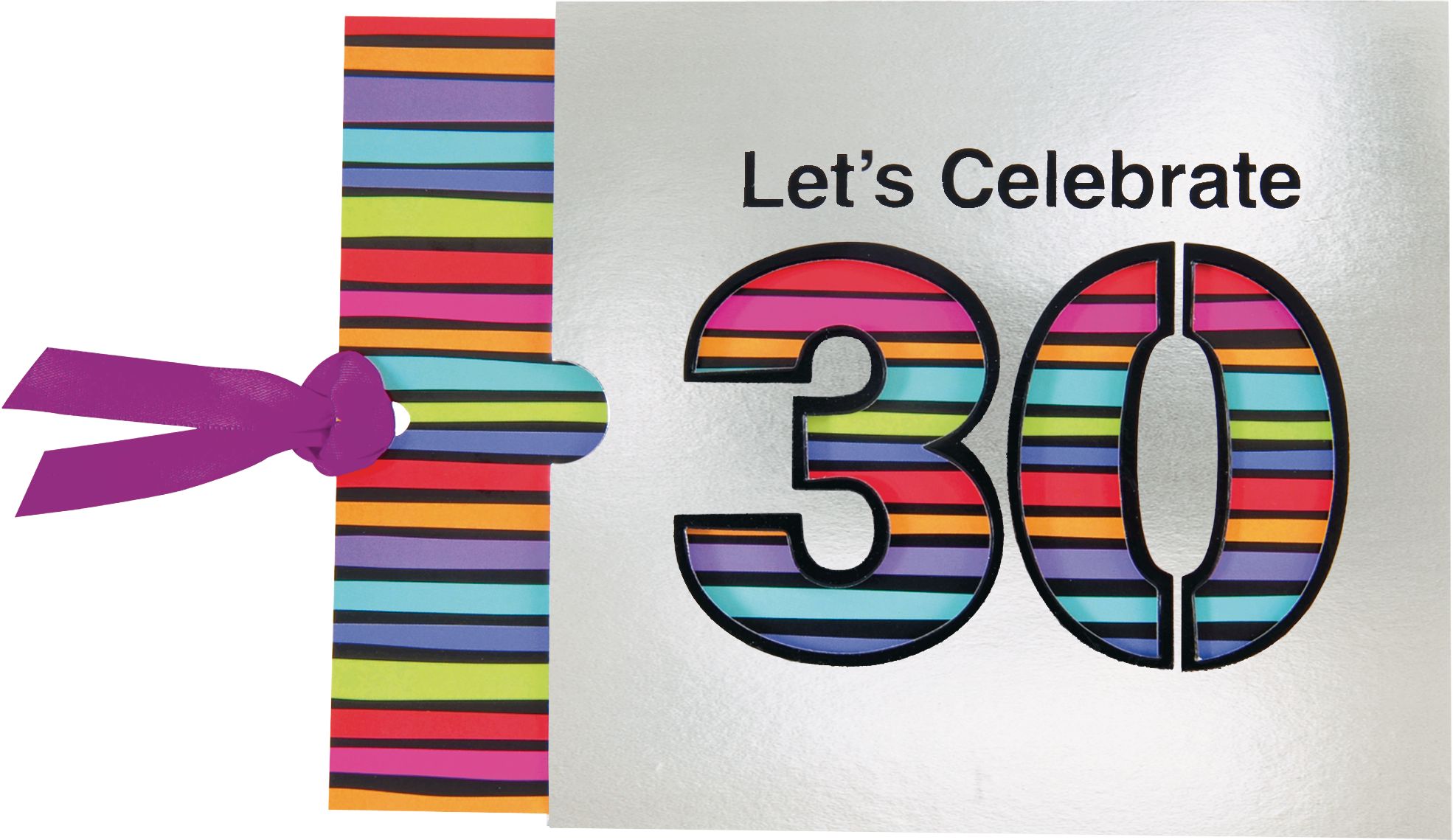30th Birthday Jumbo Invitations, 8-pk Front_Flat
