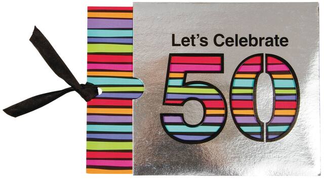 Invitations géantes 50e anniversaire, paq. 8 Front_Flat