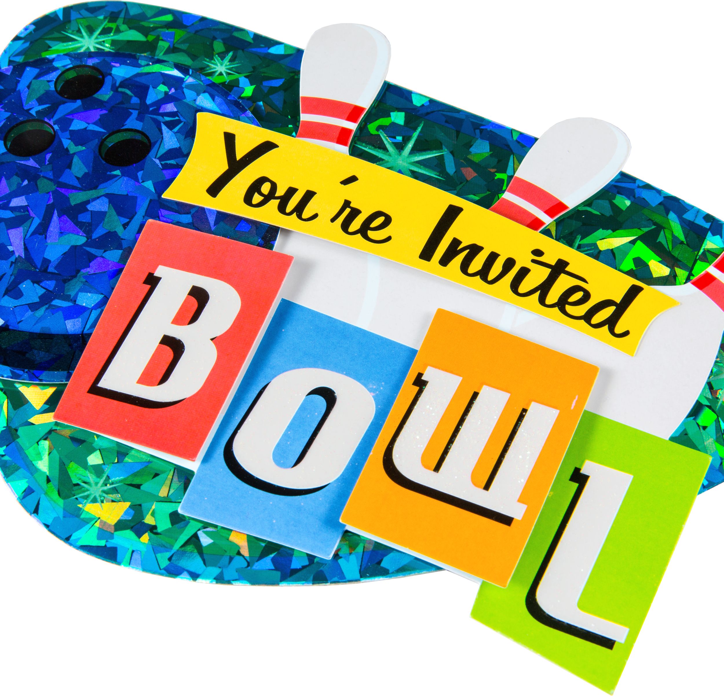 Bowling Alley Jumbo Invitations, 8-pk CloseUp