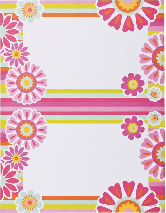 Cartes de remerciement Fleurs audacieuses, paq. 24 Front_Flat