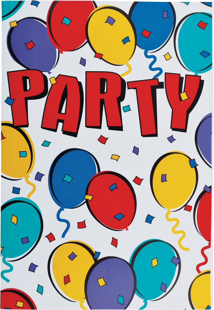 Balloon Party Folded Invitations, 8-pk | Canadian Tire
