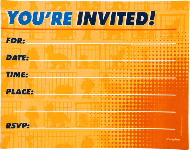 Large Toy Story Invitations, 8-pk Front_Flat