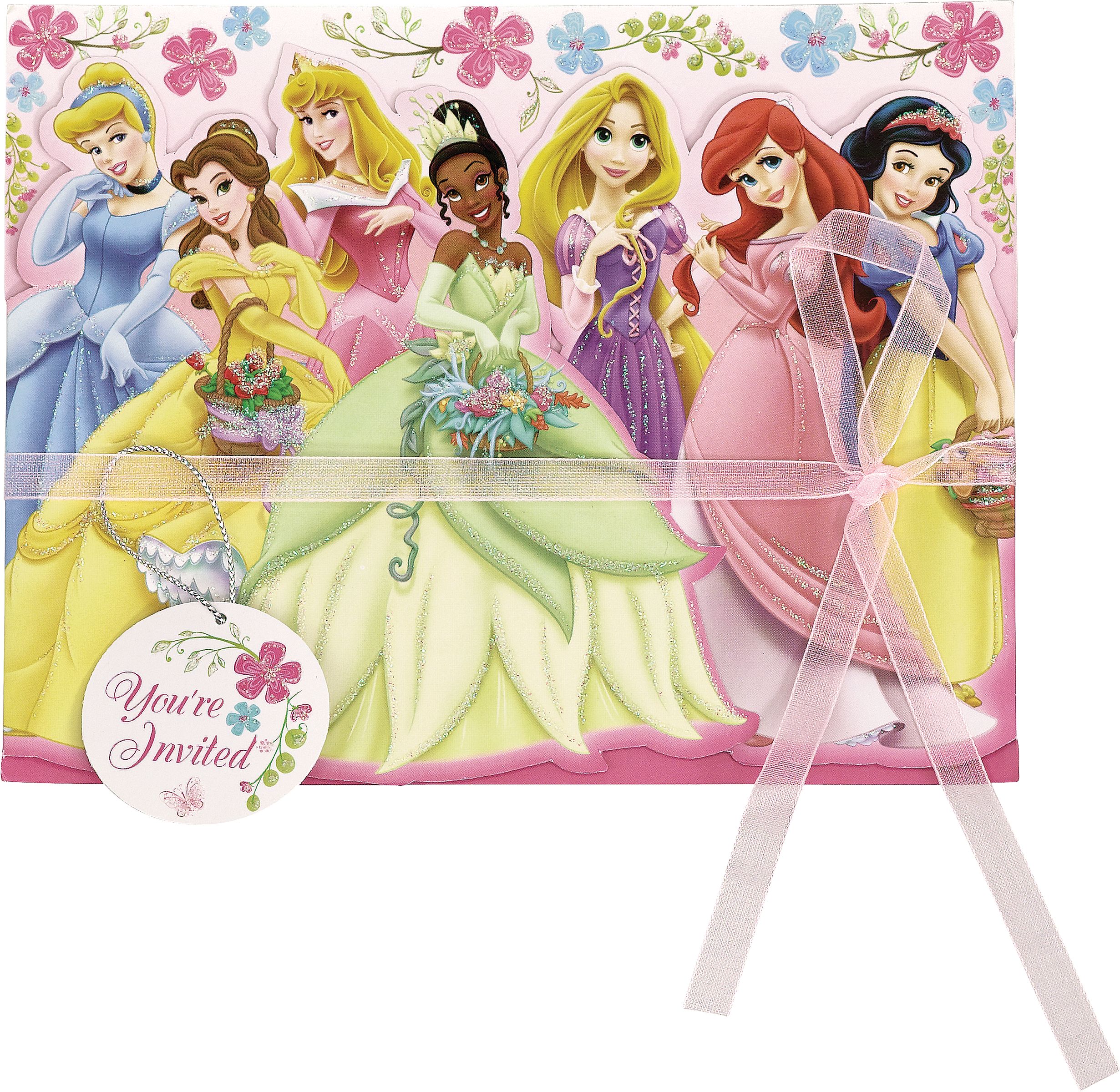Large Disney Princess Invitations, 8-pk Front_Flat