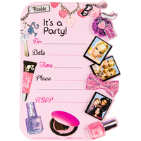 Large Barbie Invitations, 8-pk Front_Flat