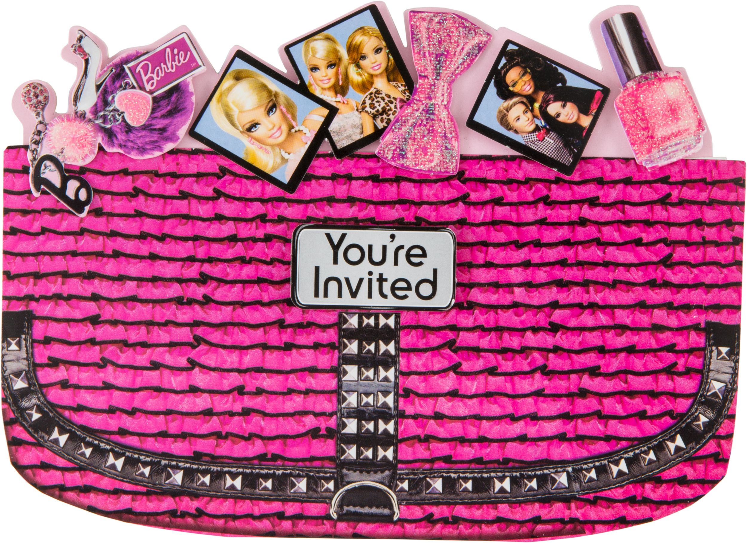 Large Barbie Invitations, 8-pk Back_Flat