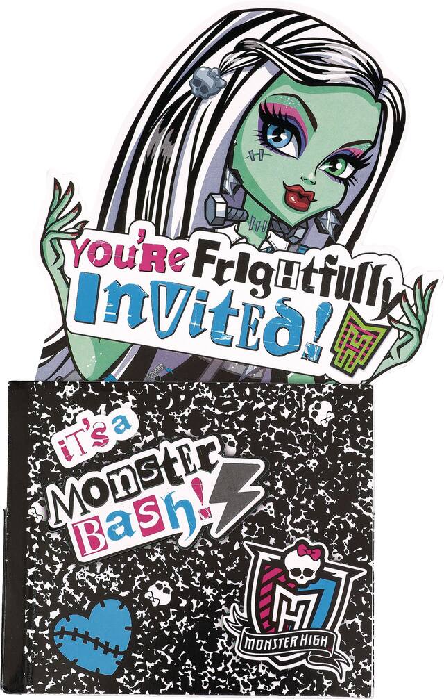 Large Monster High Invitations, 8-pk Front_Flat