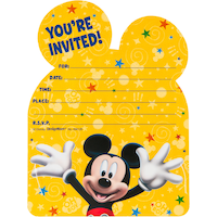 Jumbo Mickey Mouse Deluxe Invitations, 8-pk Front_Flat