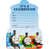 Premium Thomas the Tank Engine Invitations with Keychains, 8-pk Front_Flat