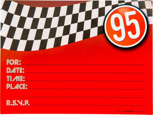 Invitations géantes Les Bagnoles de luxe, paq. 8 Front_Flat