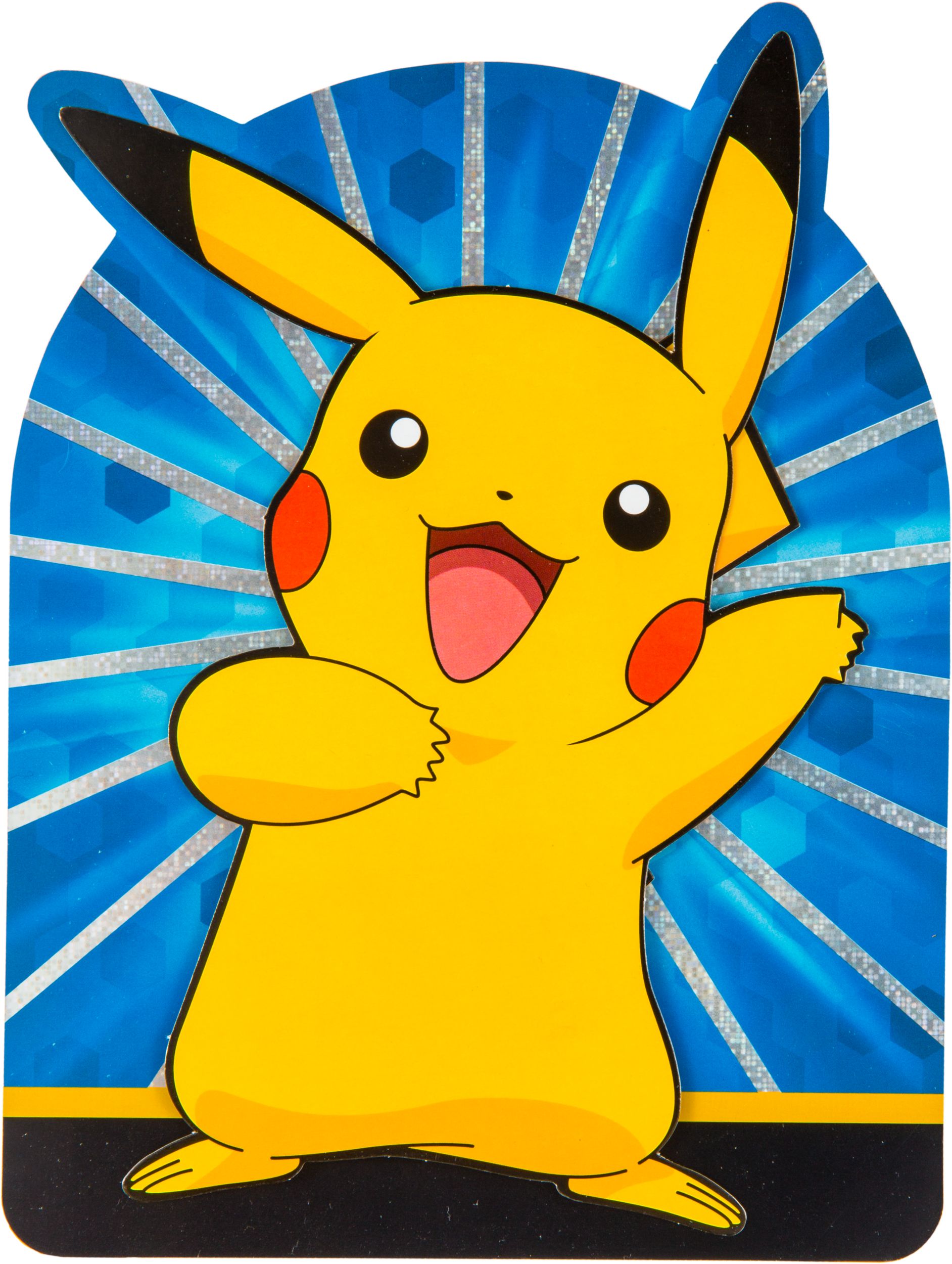 Pokemon Premium Pikachu Invitations, 8-pk Back_Flat