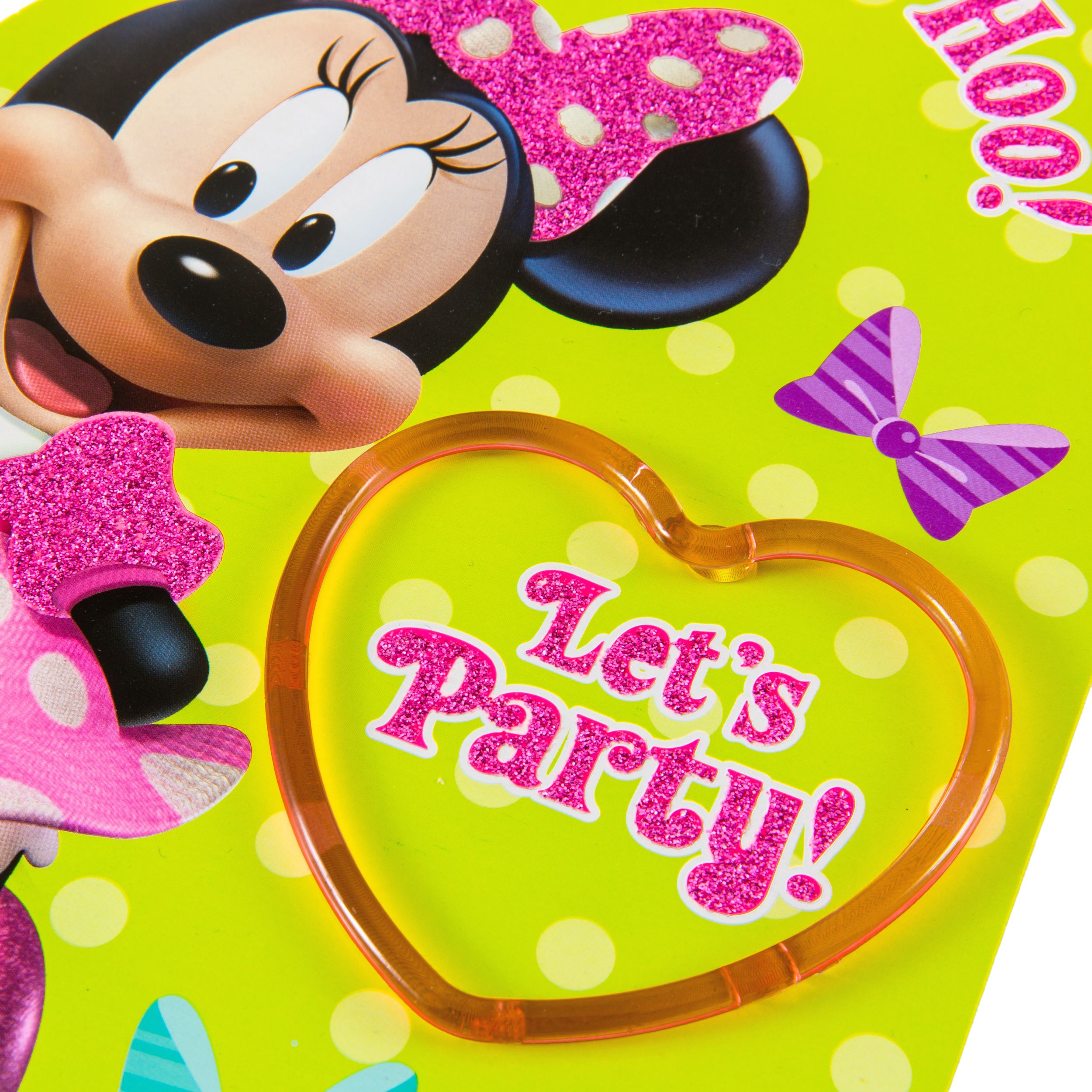 Premium Prismatic Minnie Mouse Invitation with Bracelet, 8-pk CloseUp
