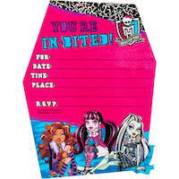 Premium Prismatic Monster High Invitations, 8-pk Front_Flat