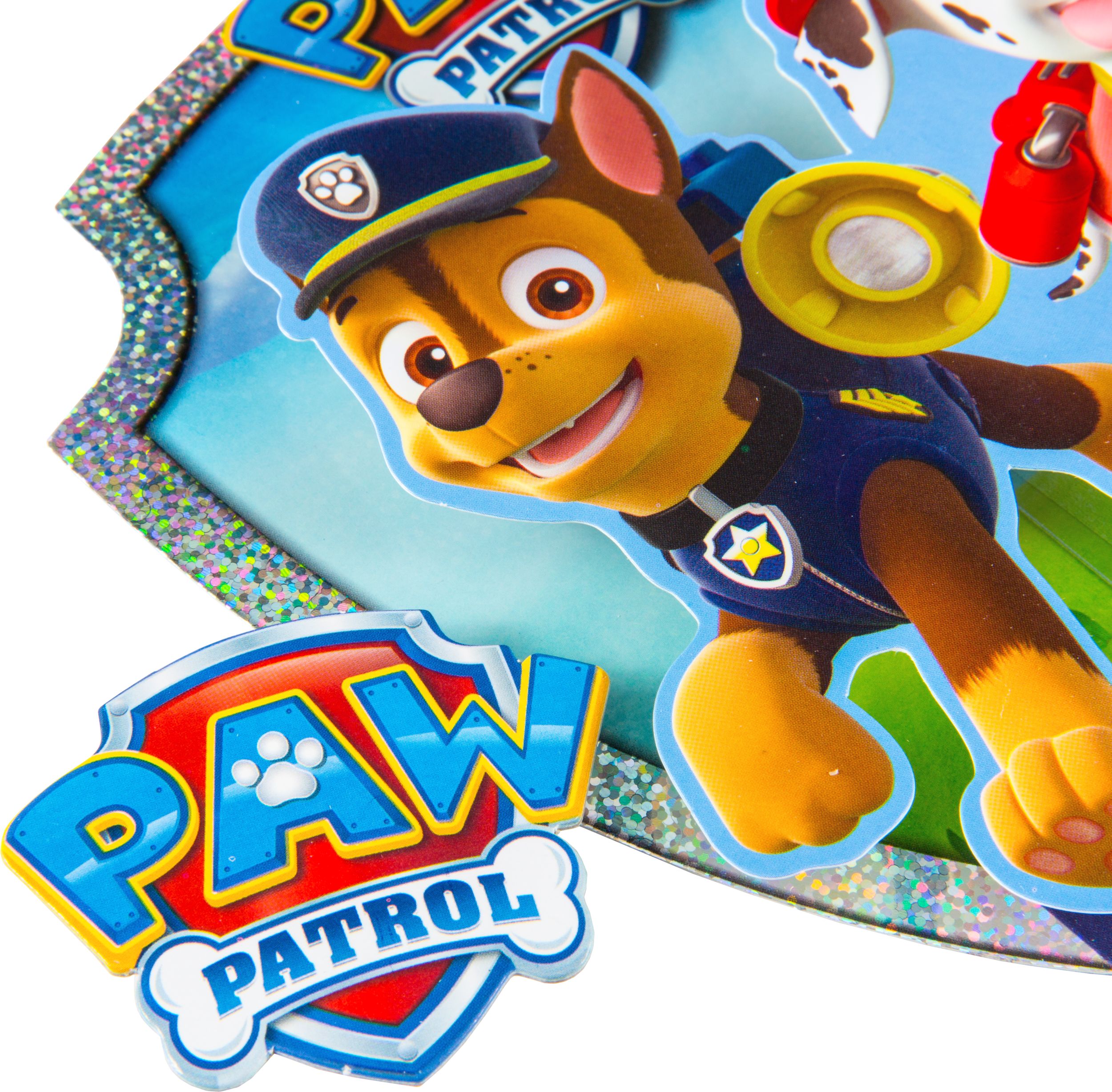 Premium Prismatic PAW Patrol Invitations with Badges, 8-pk CloseUp