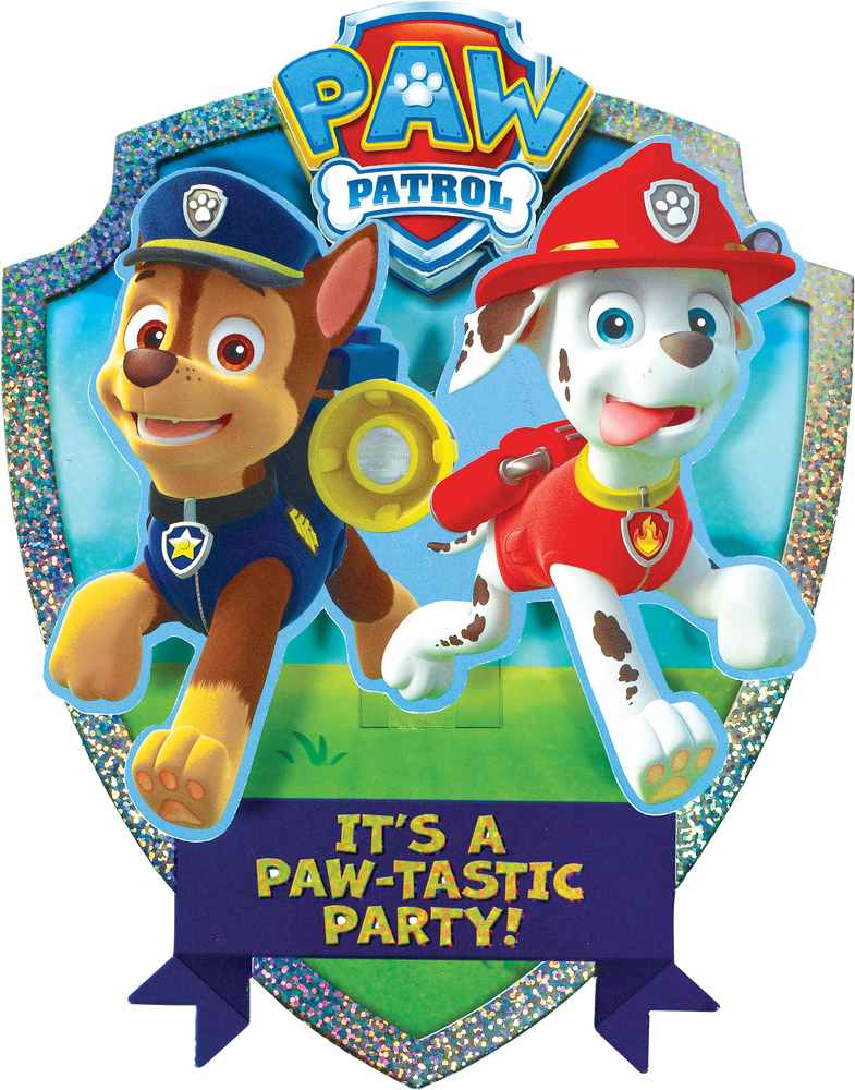 Carte d'invitation de la Pat Patrouille Paw Patrol - Articles de