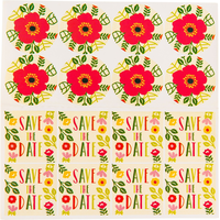 Metallic Coral Floral Invitations, 8-pk Front_Flat