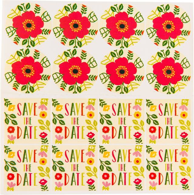 Metallic Coral Floral Invitations, 8-pk Front_Flat