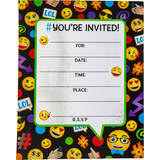 Metallic Smiley Graduation Invitations, 8-pk Front_Flat